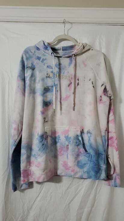 PacSun Other - PacSun Obsessed Blue Pink Tie Dye Pullover Hoodie Size M
